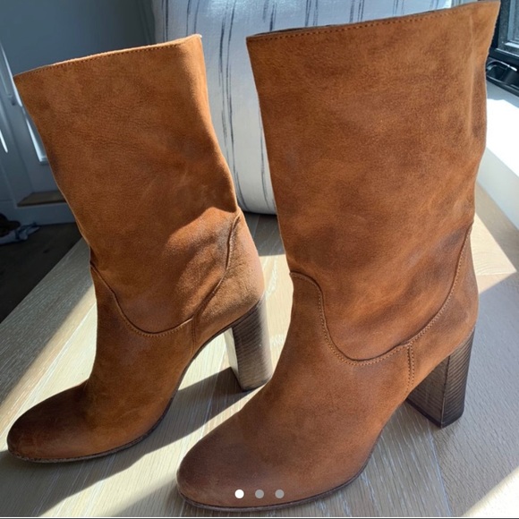 VERO CUOIO brown suede heel boot - Picture 1 of 3